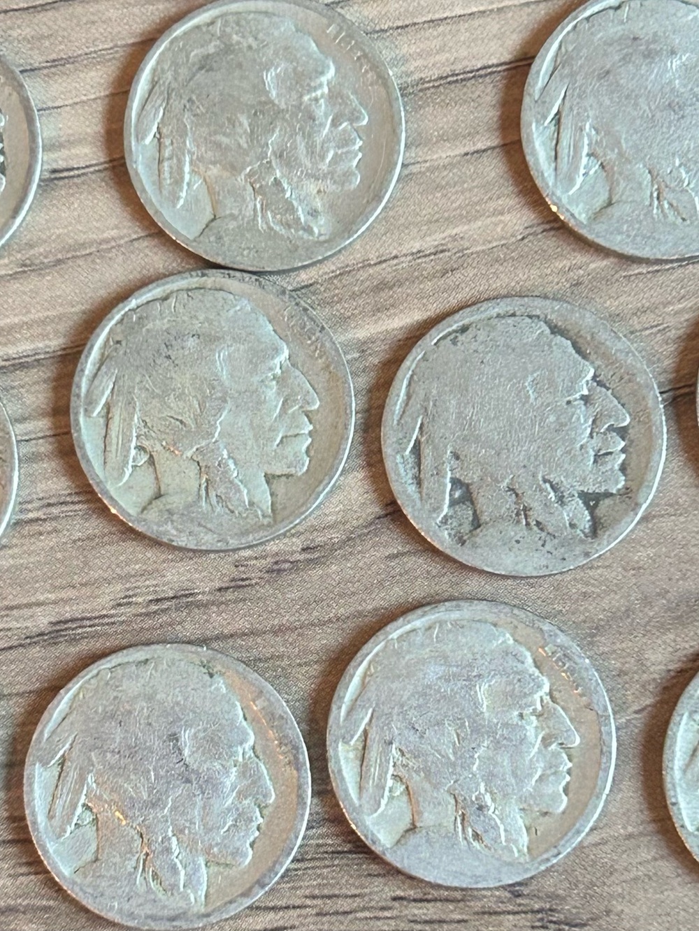 11 Dateless Buffalo Nickels